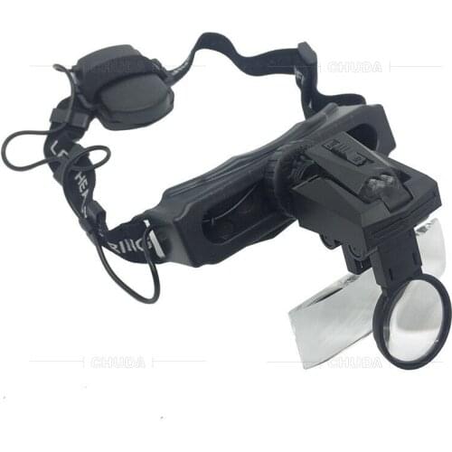 New LED Head-mounted Watch Maintenance Magnifying Glasses Double Eyes Magnifying Glasses With LED Light With 4 Lenes