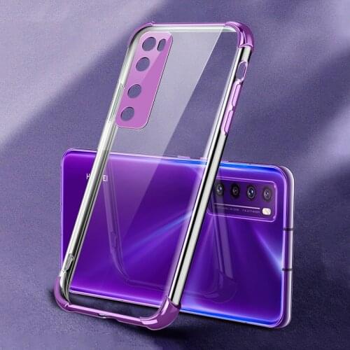 Original Airbag Shockproof Phone Case for Huawei Nova7 Nova 7 SE Pro Capa 7SE 7Pro 5G Soft Clear TPU Plating Silicone Thin Cover