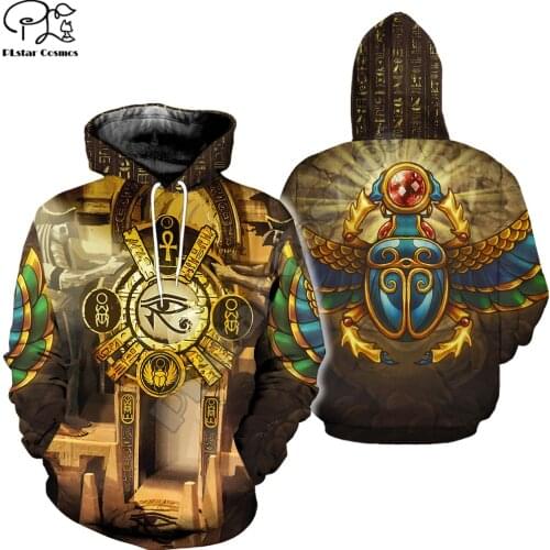PLstar Cosmos Horus Egyptian God Pharaoh Anubis Ancient Egypt Tattoo 3DPrint Men/Women Tracksuit Streetwear Pullover Hoodies A-3