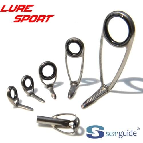 SeaGuide 6pcs Spinning Guide Set LS Ring Stainless Steel SXOHG12 Rod Building component Repair fishing pole DIY Accessory