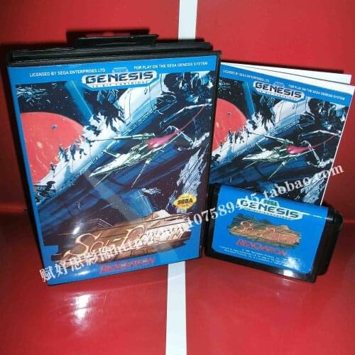 Sega MD game - Sol deace with Box and Manual for 16 bit Sega MD game Cartridge Megadrive Genesis system