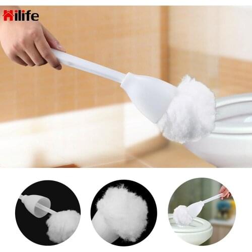 Toilet Brush Lavatory Brush Soft Polyester Brush Antifouling Toilet Bowl Cleaning Tool Close Stool Cleaner