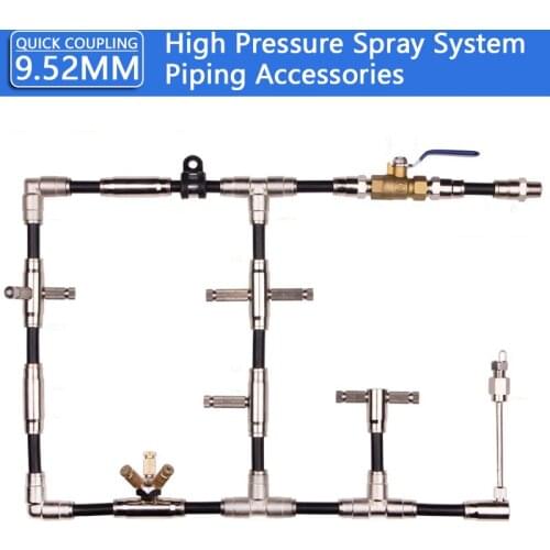 9.52mm Pipe Connectors High Pressure Quick Coupling 3/8" Hose Connectors Atomizing Nozzle Quick Connection Simple And Flexible