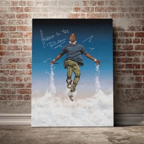 Modern Nordic Canvas Painting Rap Star Hip Hop Singer Wall Art Posters and Prints Home Decoration Bedroom Living Room Pictures