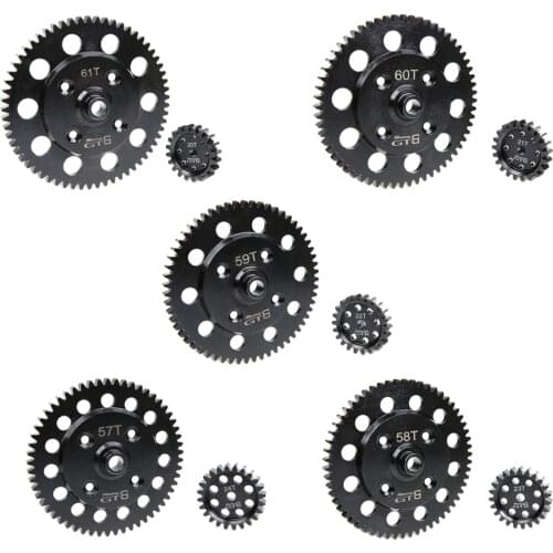 GTBracing LOSI DBXL 57T/24T 58T/23T 59T/22T 60T/21T 61T/20T Steel Teeth Pinion Spur Gears