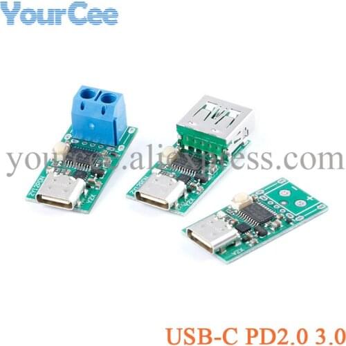 Type-C USB-C Power Supply Change Board Module PD2.0 PD3.0 Trigger to DC Spoof Scam Fast Quick Charge Detector Board Module