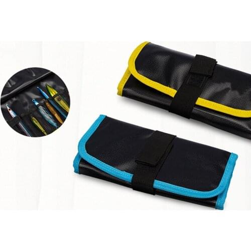Outdoor Multifunctional Blue/Yellow Fishing Tackle Nylon Bag Pack Hard Bait Box Tool Pouch Professional Fishing Accessories