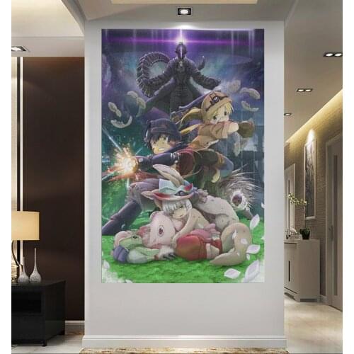 Japan Miyazaki Hayao Made In Abyss Anime Riko Reg Nanachi Poster Canvas Painting Wall Art Hd Print Home Decor Bedroom Frame Gift