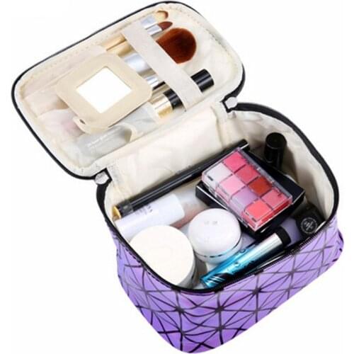 PU Leather Toiletry Bag Large Capacity Makeup Organizer Cosmetic Bag with Dual Zipper, for Cosmetics Makeup Brushes Toiletry