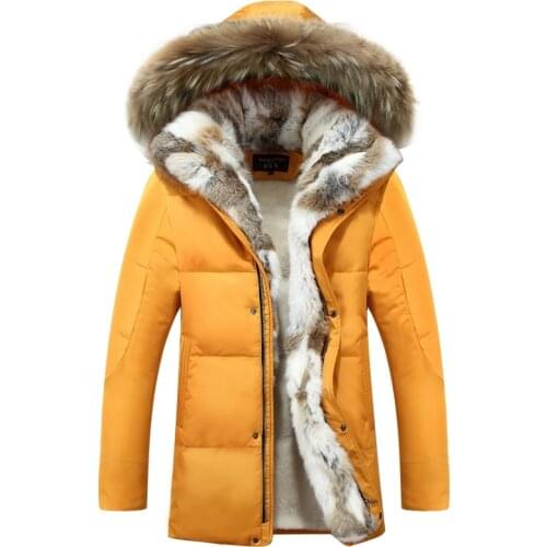 New Winter Womens Down Jacket Fashion Fox Fur Collar White Duck Down Thick Coat Women Outdoor Leisure Mid-length Cotton Jacket