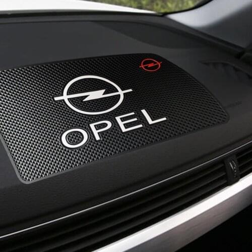 1pcs Black Car Badge Anti Slip Mat Phone Holder Non-Slip Mat Pad for Opel Astra H G J Insignia Mokka Zafira Corsa Vectra C D