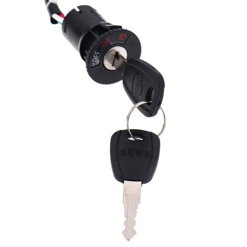 1Pc Universal Motorcycle Motorbike Ignition Switch Key with Wire for Scooter Accessories