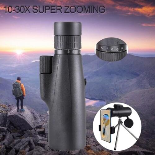10-30x50 Powerful Monocular BKA4/FCM Long Range Pocket Spotting Zooming Telescope Eyeglass For Hunting Camping Tourism