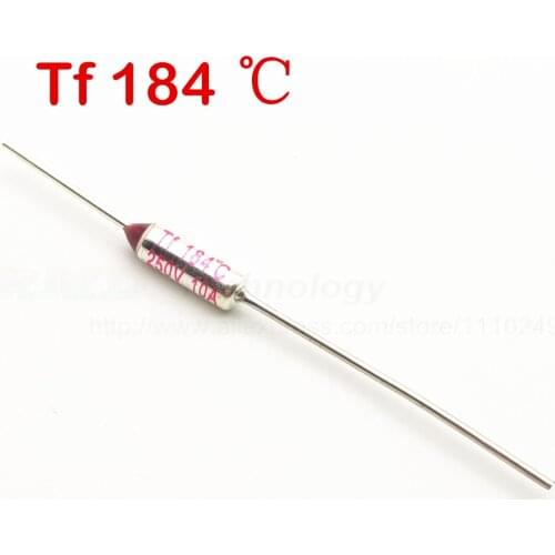 10pcs/lot RY184 TF 184 Degree Celsius 184C 250V 10A Circuit Cut Off Temperature Thermal Fuse Free shipping