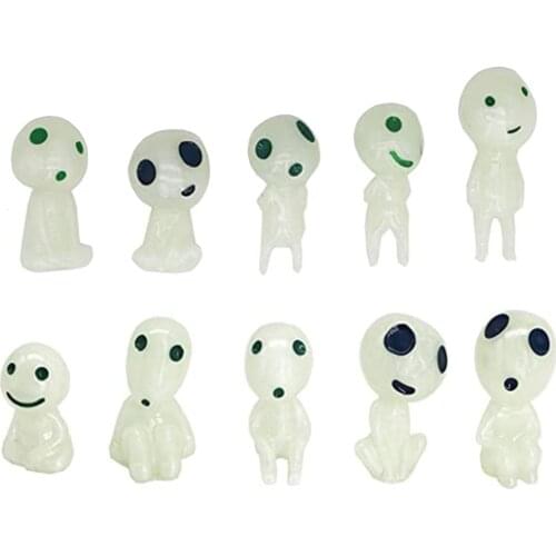 10 Pcs/set Mini Luminous Elf Forest Guardian Aquarium Flower Pot Decoration Ornaments Childrens Room Decoration Doll Ornaments