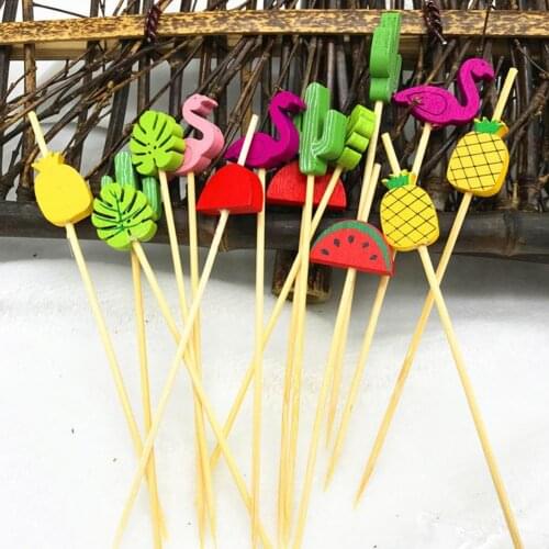 100Pcs/Bag Bamboo Picks Eco-friendly Anti-deform Bamboo Cocktail Picks for Bar