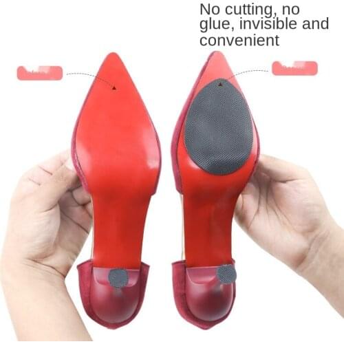 2 Pcs Anti-Slip Shoe Sole Sticker for High Heel Sandal Boot Self-Adhesive Forefoot Mat Front Pads Shoe Protector Grip Insert