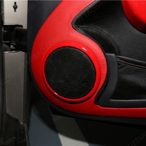 2 pcs Car speaker Protection Cover Sticker Interior Trim decoration For Mercedes 08-14 Smart 451 Fortwo car styling accessories