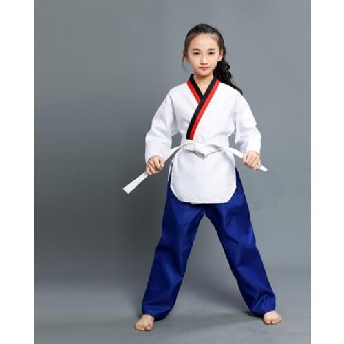 2020 high quality Adult Children Breathable cotton Taekwondo uniform Clothing Approved Taekwondo training dobok clothes T59