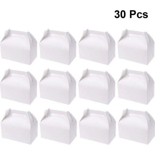 30pcs Cake Box With Handle Candy Cookies Cake Packaging Box Wedding Cake Boxes And Packaging DIY Gift Chocolate Sweets Party Box