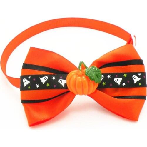 50PC/Lot Halloween Dog Neckties Pumpkin Dog Bow Ties Cat Dog Bowties Collars Dog Accessories