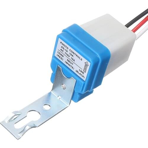 Mayitr Automatic On Off Light Switch Photo Control Sensor AC 110V 10A 50~60Hz For Street Lighting Highways Parks Solar Lamps