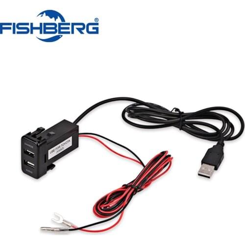 Car USB Interface Socket Charger Adapter and USB Audio Input Socket for TOYOTA Hilux VIGO With USB Audio 5V 2.1A USB Socket