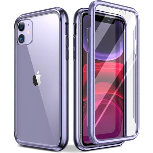 GrandEver Plating Phone Case For iPhone 11 Cover with Built-in screen protector Shockproof Funda For iPhone 11 Gift for Girl