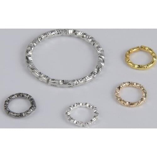 100Pcs/Lot Gold Silver Round Jump Rings Twisted Open Split Rings Connectors For Diy Jewelry Making Findings Supplies