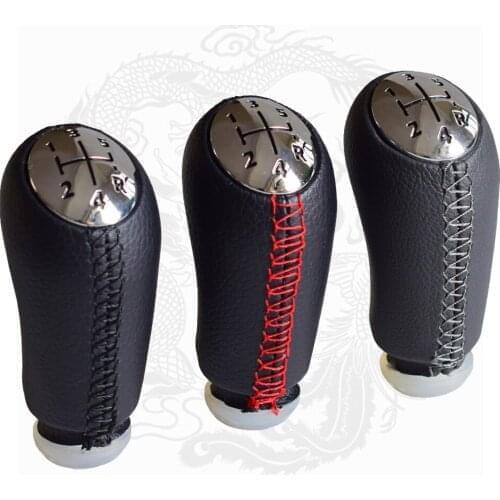 Leather 5Speed MT Gear Shift Knob For Renault Megane II MK2 2002-2009 GearShifter Pen Arm Stick Head Ball Gearknob