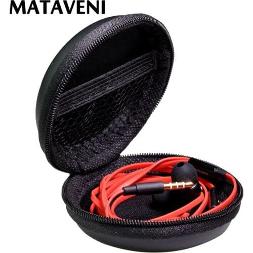 Round Black Storage Box Coin Purse Key Wallet Earphone Wire Jewelry Earrings Necklace Organizer Holder