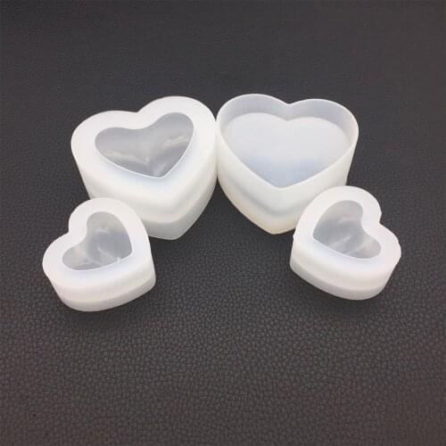 Love Heart Silicone Mold 3D Heart Aroma Gypsum Plaster Silicone Mould For Cakes Decoration DIY Candle Resin Soap Molds