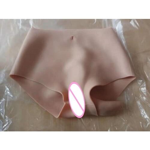 M 70CM Silicone Realistic Vagina Panty Shemale Crossdresser Pussy Pant Transgender Artificial Sex Fake Underwear Enhancer Hip 1G