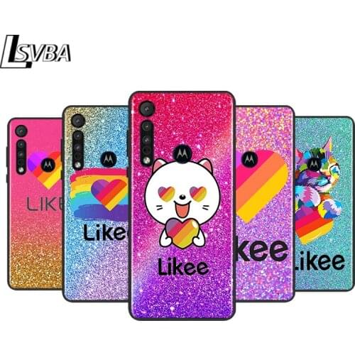 Cute Funny Likee for Motorola G9 G8 G E7 E6 One Play Marco Hyper Fusion Stylus Power Edge Plus Black Phone Case