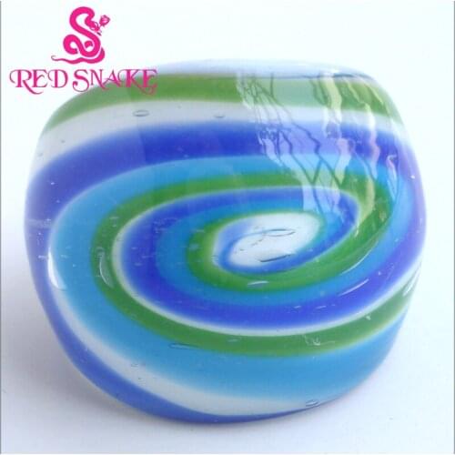 RED SNAKE Brand Fashion Ring Handmade Murano Glass Multifarious Rings RSMG0000#54