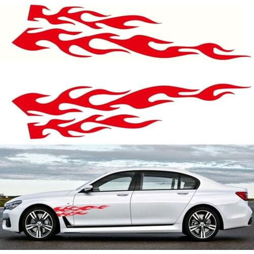 Car Sticker Red Flame Graphic Decal Flaming for Car Truck Auto Body Hood Panel Window Rear Windshield