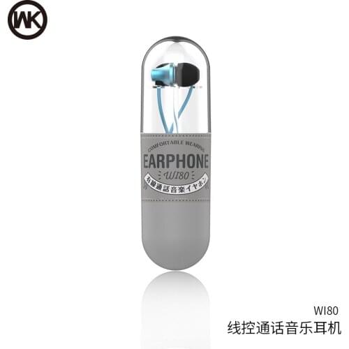 WK Earphone with Microphone Support Music Control for pc smart phones wi80