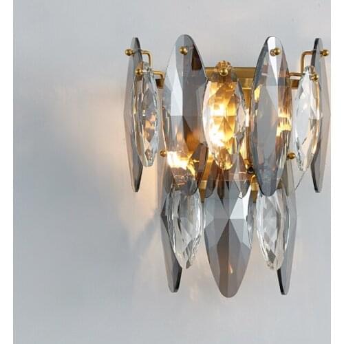 New modern led crystal wall lamp Indoor home decor wall sconce living room bedroom bedside bathroom corridor lamp wall lights