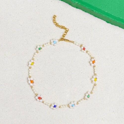 Handmade Natural Pearl Necklace Fashion Charm Flower Shape Choker Gift For Women Girls Freshwater Pearl Jewelry цепочки и ожерел