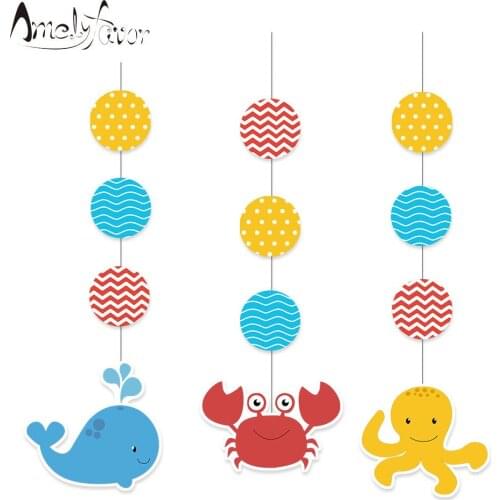 Under the Sea Hanging Decorations Cutout Festive Boy Party Supplies Party DIY Decorations Event Party