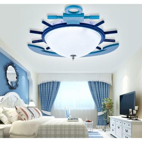 Childrens room Ceiling Lights lamp LED eye care boy room cartoon lamps Mediterranean anchor boat kindergarten bedroom LU721177