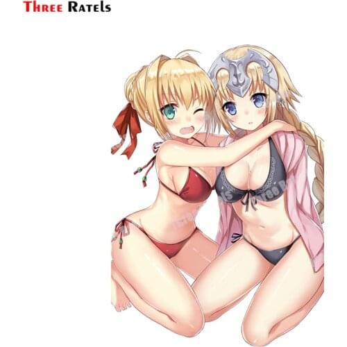 Three Ratels B517 Anime Game Jeanne D Arc Nero Claudius Jeanne D Arc And Nero Claudius Fate For Car Door Cover Decor Sticker Aut