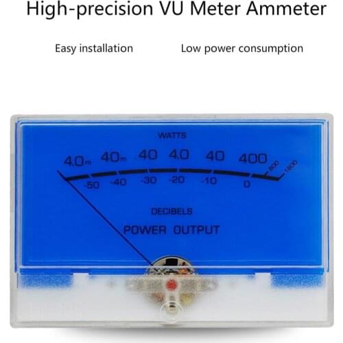 High Precision VU Meter Ammeter Preamp Level Indicator Meter Classic McIntosh Lake Blue DB Audio Power Amp 1PC