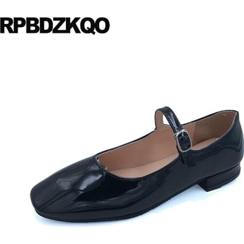 2019 women chinese black square toe mary jane patent leather red cheap shoes china slip resistant ladies spring autumn designer