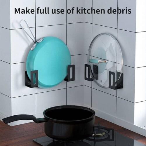 2pcs Storage Rack Punch Free Cutting Board Home Wall Mounted Stainless Steel Multipurpose Pot Lid Holder Restaurant Accessories