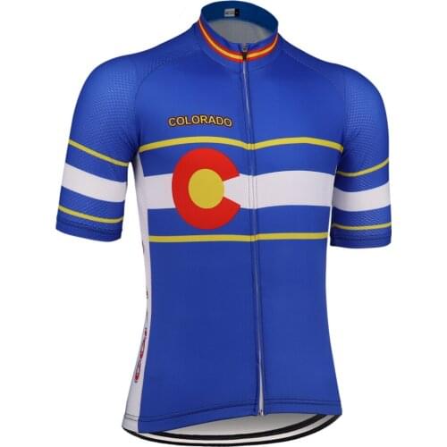 2021 Blue Retro Hombres Jersey MTB Maillot Colorado Bicicleta Camisa Clothes Para Descensos De Alta Calidad Pro Equipo Ropa Bike
