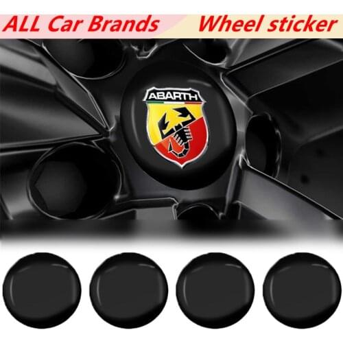 4pcs 56mm 3D Car Emblem Wheel Center Hub Cap Sticker for Audis BWMs M VWs Volkswagens Mercedes Fords Toyotas Hondas Peugeots