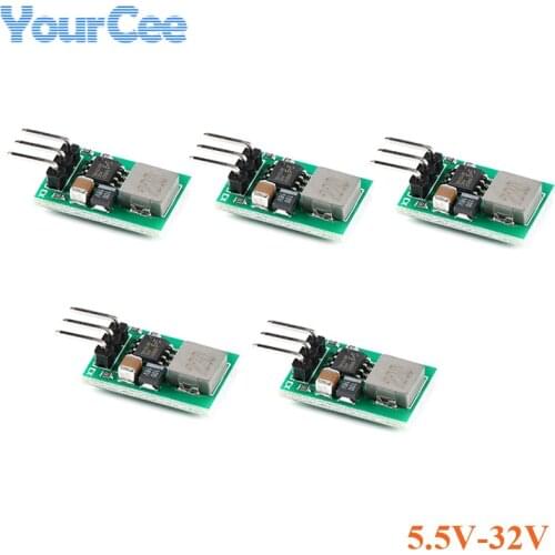 5pcs DC-DC Synchronous Rectifier Step Down Buck Converter Board Power Module 5V 1A 5.5V-32V Voltage Regulator Replace LM7805