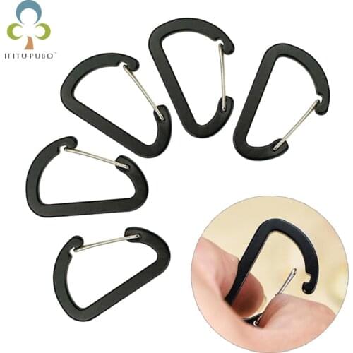 5Pcs Camping Tools Carabiner Clip Keychain Tourist Equipment Climbing Equipment Carabiners Hook Keychain Outdoor Tools GYH