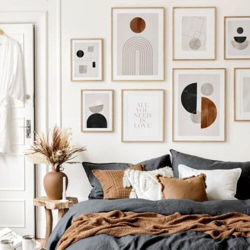 Abstract Geometric Lines Modern Nordic Posters And Prints Wall Art Canvas Painting Gallery Wall Pictures For Living Room Decor